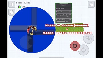 Macro in classic(fix)/ macro button coordinates+ Macro gameplay (Agario mobile)