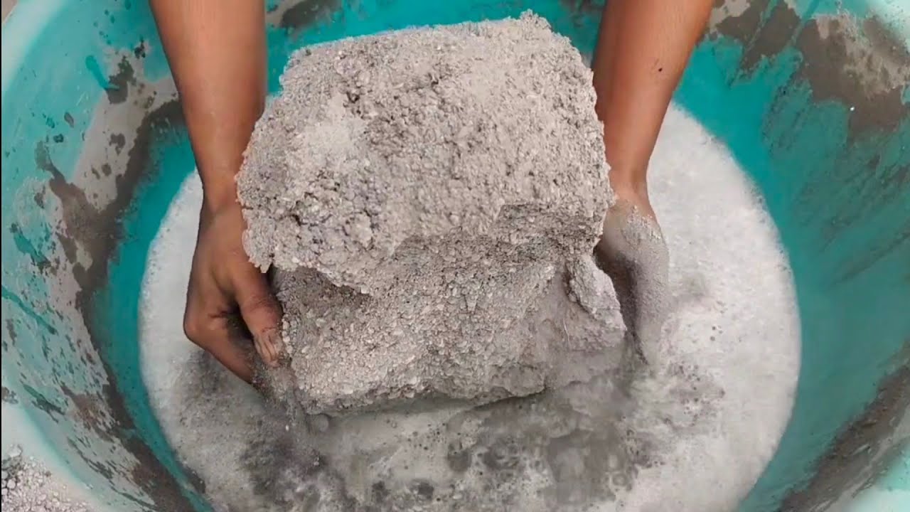 Asmr | Huge chunks crumbling in lots of foamy water 💦 satisfying asmr video