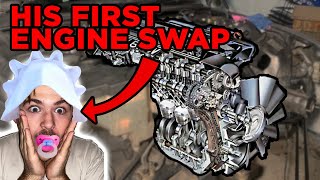 Will it START? NEW ENGINE TROUBLES! Sedan Swap 3