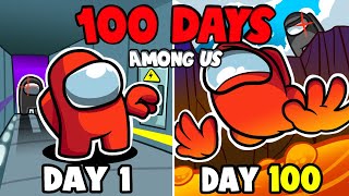 I Survived 100 DAYS in Among Us!