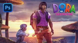 What if Rock is Dora ? 😂 Photoshop Editing