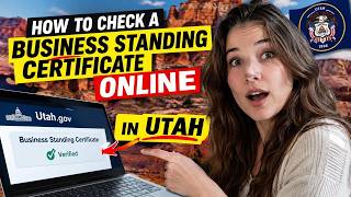 How to check a business standing certificate online in Utah