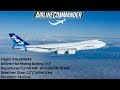 Airline Commander Boeing 747 (BSB) Brasilia (SCL) Santiago Full Flight