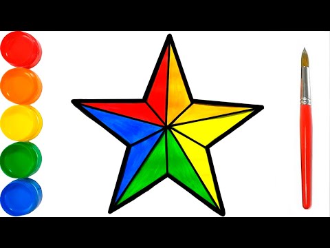 Como Dibujar y Colorear Una Estrella de Mar - Dibujos Faciles Para Niños -  Learn Colors / FunKeepArt 