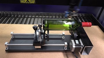 Surface Drive Rotary Attachment for TruCUT Cabinet Laser Cutting and Engraving Machine Demonstration