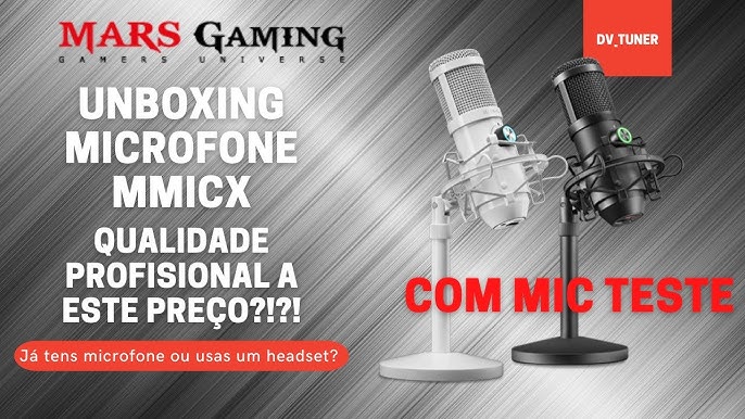 Microphone Mars Gaming MMICX Pro Studio , Dual Condenser - Blanc