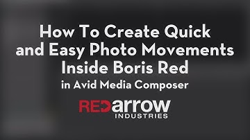 How to Create Quick and Easy Photo Movements inside Boris Red in Avid Media Composer