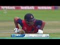 Cwcq peter borren run out on a free hit