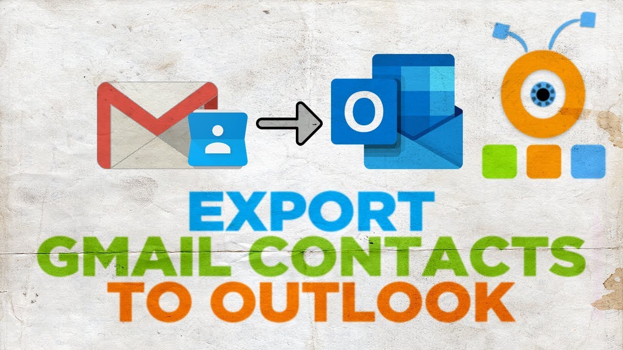 How To Export Gmail Contacts To Outlook YouTube