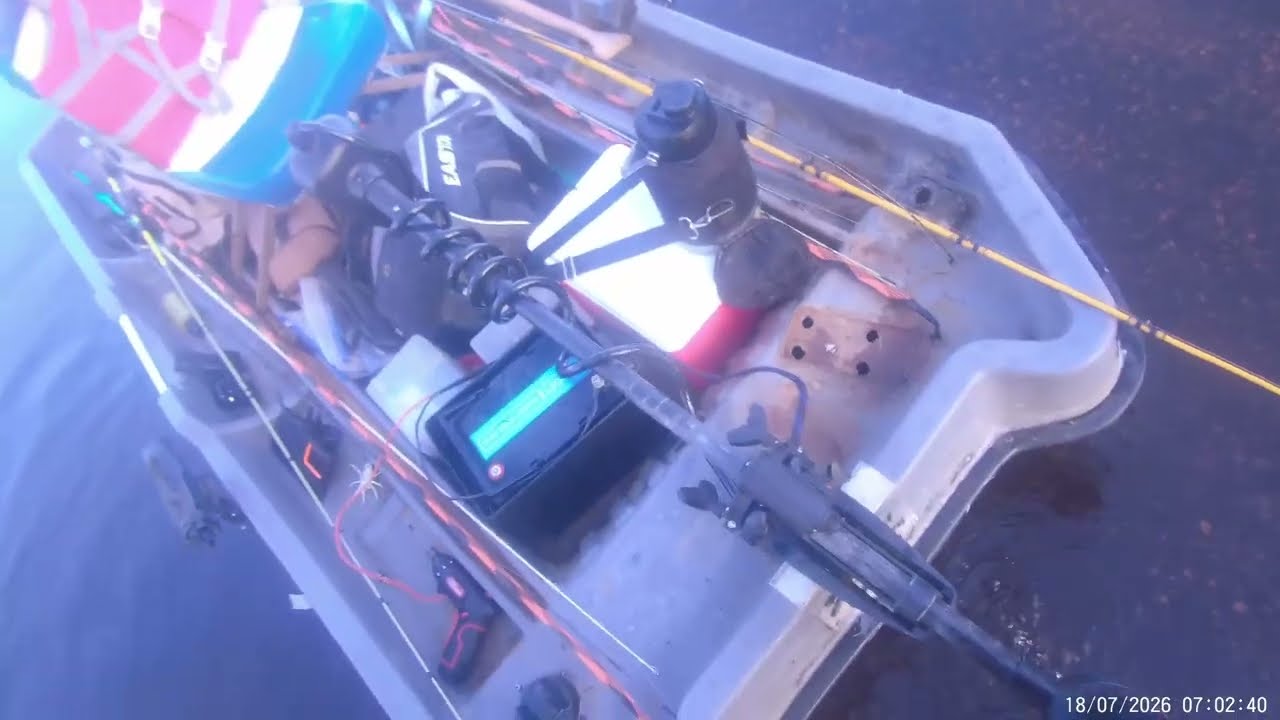Bass fishing with TKW in July with Autoboat Smart Head Sun Dolphin 8