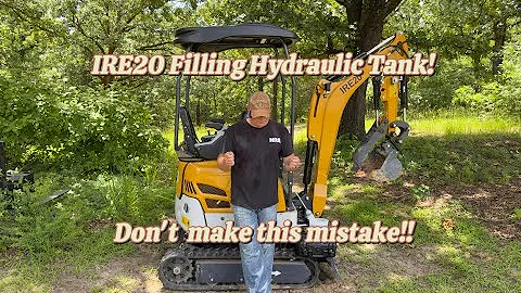 IRE20 Mini Excavator. How to check your Hydraulic fluid!! #miniexcavator #IRE20 #chineseexcavator