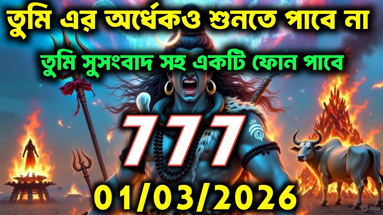 🧿✅01 মার্চ 2026 সালের মহাদেবজির বার্তা ||Mahadev ka sandesh | Shiv sandesh | Shiv message today