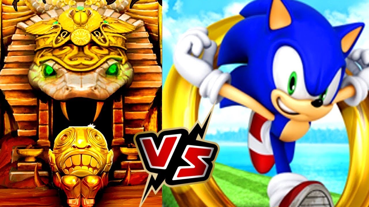 Temple Run 2 Blazing Sands VS Sonic Dash WOLFMAN VS SILVER Соревнование ...
