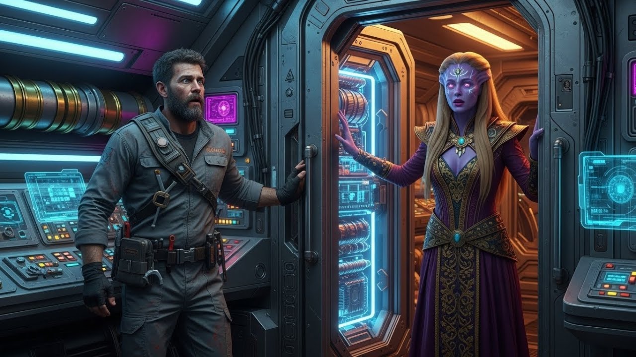 A Human Mechanic Witnessed the Alien Empress by Accident—Her Unexpected Reaction Changed Him Forever