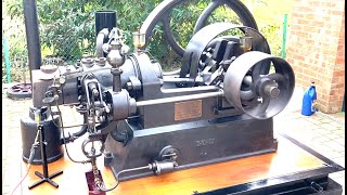 1908 5hp Hornsby Open Crank Hot Bulb Engine Starting Explained. Pre Ruston and Hornsby Oil Engine