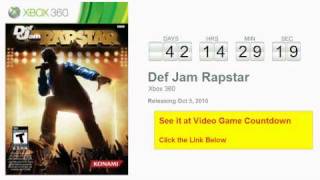 Def Jam Rapstar Xbox 360 Countdown
