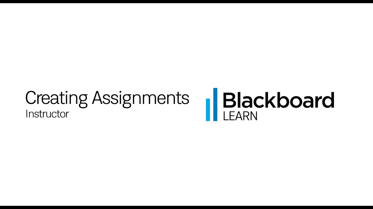 how do i create an assignment in blackboard