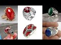Beautiful silver and gold rings with gemstones for men's