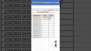 excel job interview questions date & time seperate in excel #excel #exceltips #shorts #exceltips