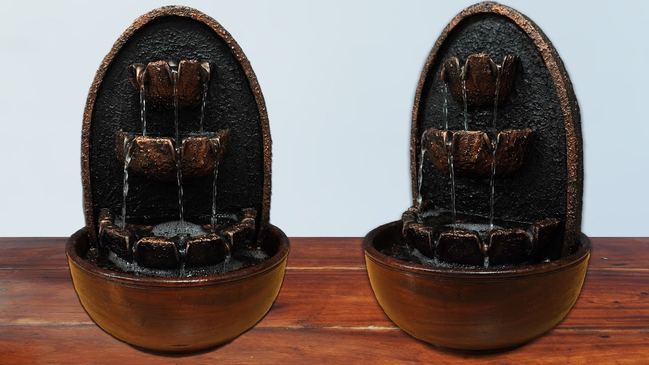Easy & Simple Home Made Antique Water Fountain | DIY Awesome Indoor Tabletop Water Fountain