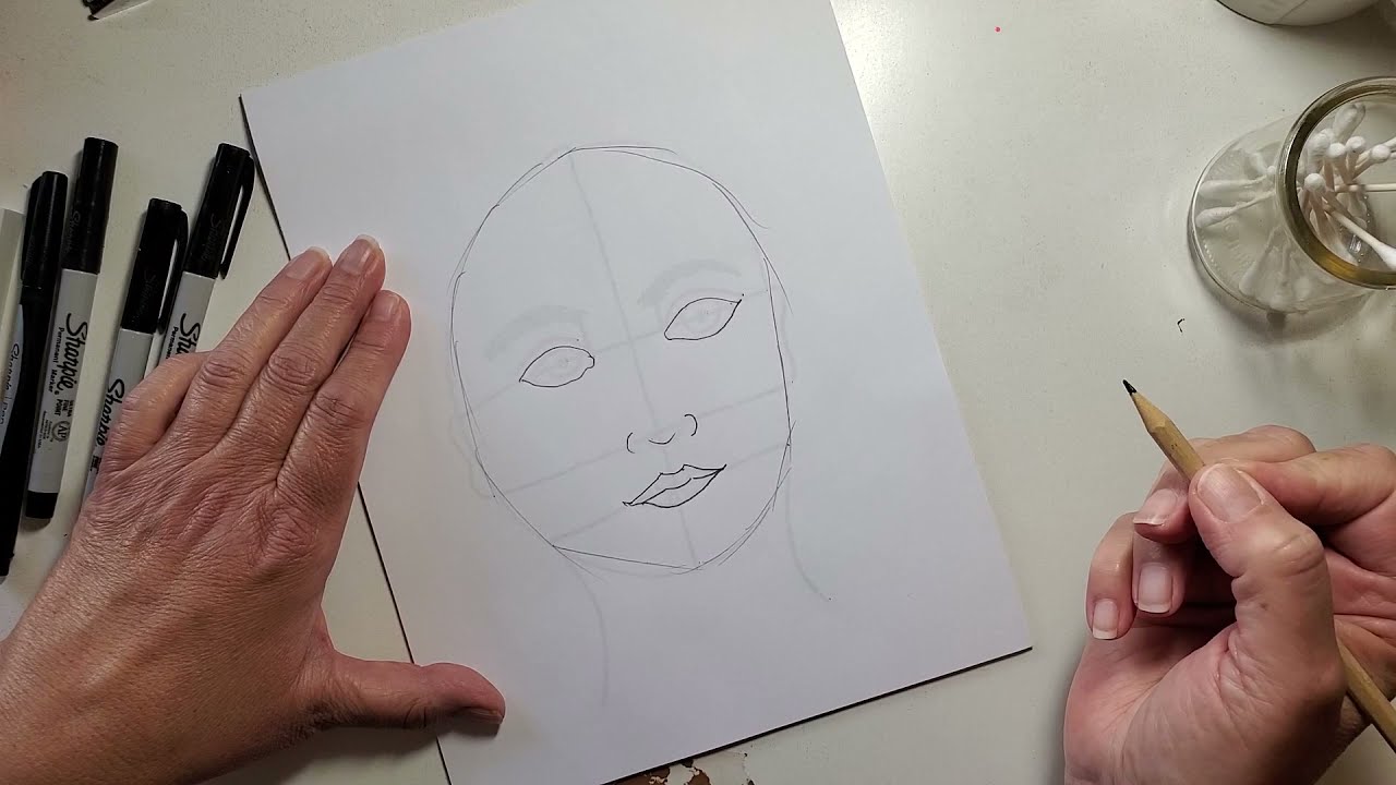 Drawing Faces! Part One Beginner Art Journal Drawing.