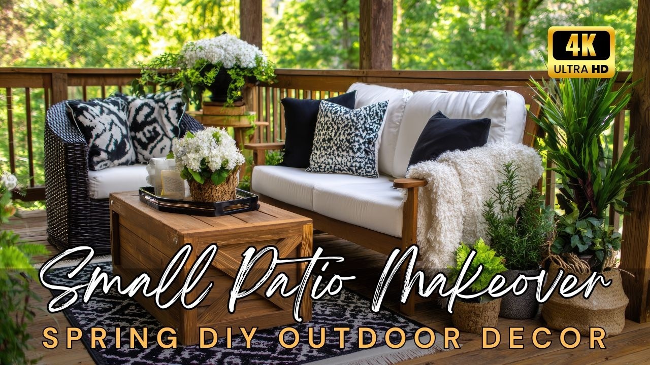 Small Patio Makeover: 10 DIY Outdoor Decorating Ideas for Spring on a ...