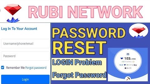 Rubi Network login Problem | Rubi Network Login Password Recovery | Rubi App Forgot Password 