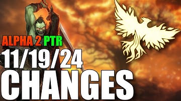 This Weeks Alpha 2 PTR Updates Have Begun! 11.19.24 PTR UPDATE // Ashes of Creation