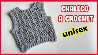 APRENDE como tejer un Chaleco para NIÑOS Y NIÑAS ( muy fácil) crochet vest | colete de crochê