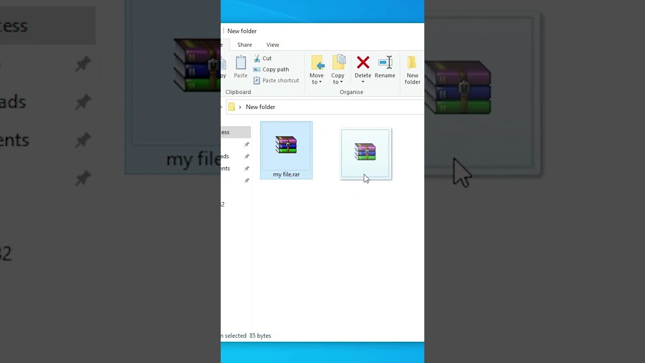Short Way Of Extracting RAR Or ZIP File In Windows 10 PC Laptop Windows10 Zip