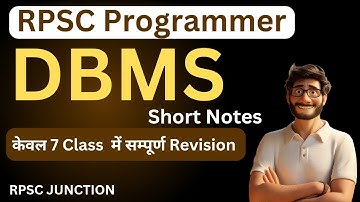 RPSC programmer || DBMS Complete Revision || short notes वाली series || DBMS short notes