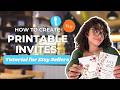 How To Make Printable Invitation Templates To Sell on Etsy | Easy Tutorial