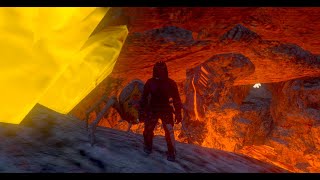Ark: Survival Evolved, прохождение лавовой пещеры в Арк мобайл получаем артефакт целостности.