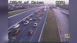 One killed in four-car crash on I-95 in Baltimore