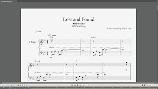Senses Fail  Lost And Found piano Transcription