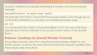 Resolving the ModuleNotFoundError: No module named 'Quandl' in Python