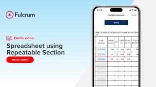 Spreadsheet using Repeatable Section