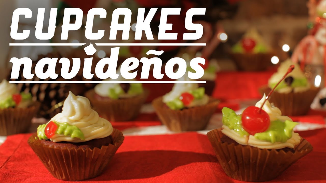 ¿Cómo preparar Cupcakes Navideños? - Cocina Fresca - YouTube