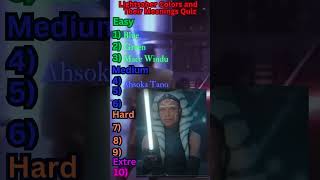 Lightsaber Colors and  Their Meanings Quiz