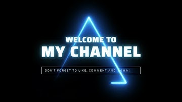Black And Blue Neon Gradient Welcome to My Channel Youtube Intro Video 1