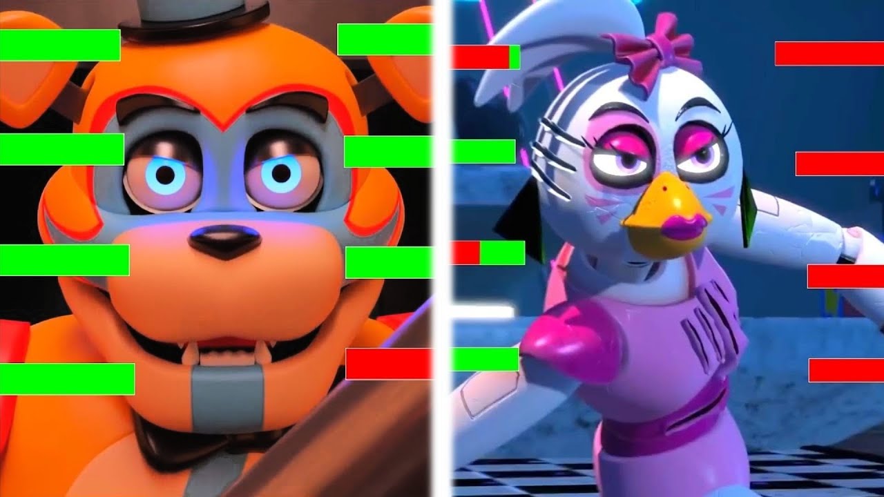 Top 20 BEST Five Nights at Freddy's vs FIGHT Animations WITH Healthbars