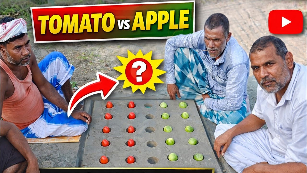 Tomato vs Apple Village Challenge | Traditional Strategy Game Battle