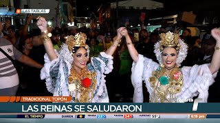 Reinas de Calle Arriba y Calle Abajo de Las Tablas se despidieron del Carnaval con tradicional topón