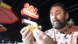 Late Night Wienershnitzel Hot Dogs Fast Food Review Trying The Junkyard Dog & Other Menu Items