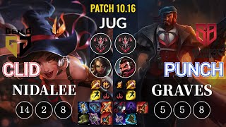 GEN Clid Nidalee vs SB Punch Graves Jungle - KR Patch 10.16