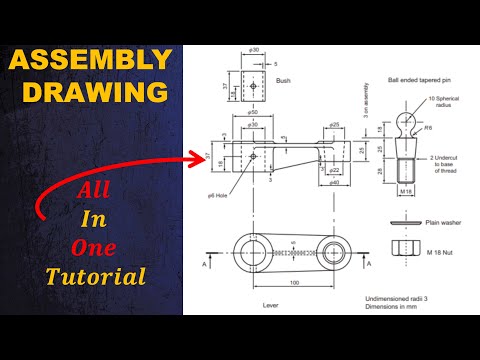 ASSEMBLY DRAWING FULL TUTORIAL - YouTube