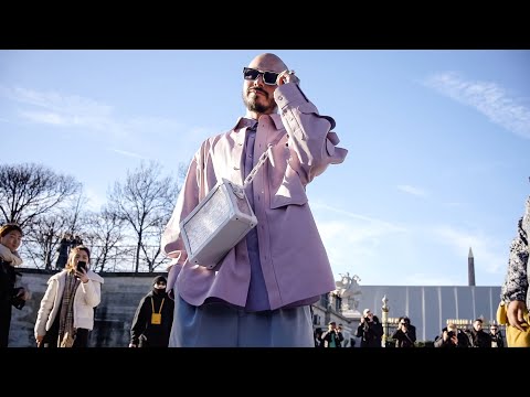 Paris Fashion Week Men&#39;s Fall-Winter 2020 - Street Style at Louis Vuitton show - YouTube