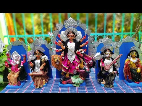 Coloring of durga idols||durga murti making 2020||maa durga murti making