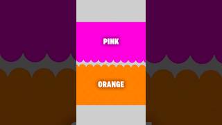 Learning colors for kids - pink and orange color for children / education video