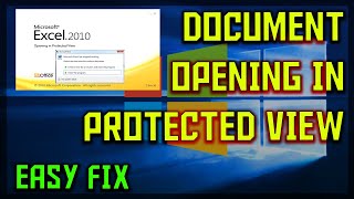 Office Stuck Opening in protected view - Not responding?  EASY FIX Excel Wont Open In Protected View